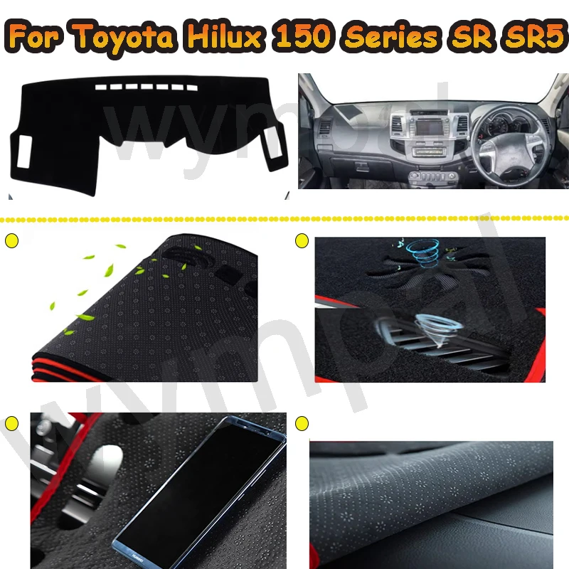 

Чехол на приборную панель автомобиля для Toyota Hilux 150 серии SR SR5 2005-2015, RHD, козырек от солнца на приборную панель