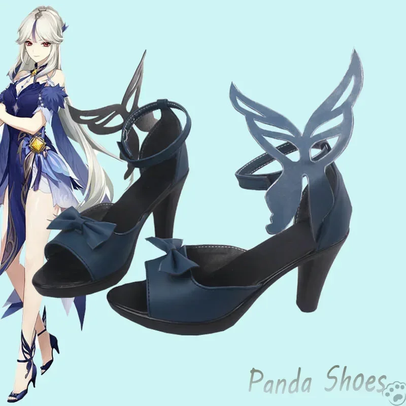 

Genshinimpact Keqing Обувь для косплея Аниме Игра Cos Длинные сапоги Комикс Ke Qing Косплей Костюм Опора Обувь для Con Halloween Party