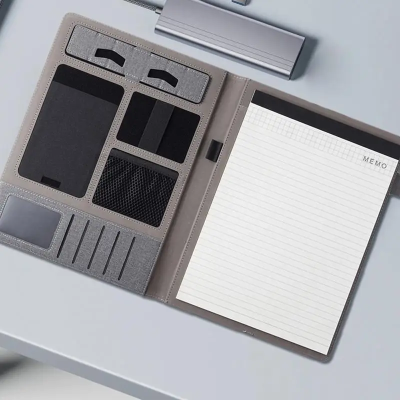 Professional Padfolio Conference Document Organizer Notepad Included Professional PU Leather Padfolio Document Organizer For