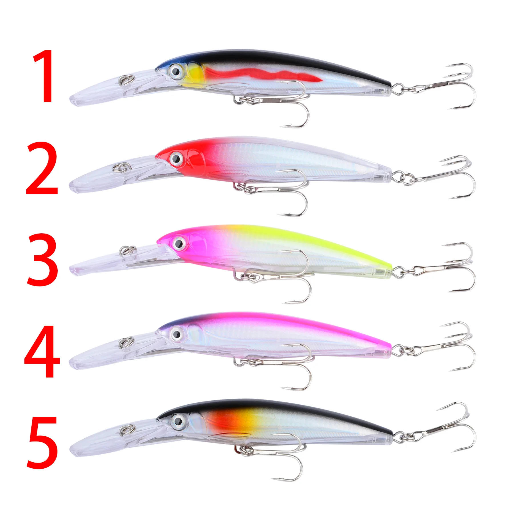 1 Stück 17cm 32g Tieftauchender Großer Minnow-Köder Künstlicher Wobbler Harter Köder Crankbait für Seebarsch, Hecht, Barsch Angelzubehör – Detail 4