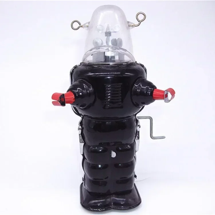 

Adult Collection Retro Wind up toy Metal Tin space alien rocker robot Mechanical Clockwork model birthday gift