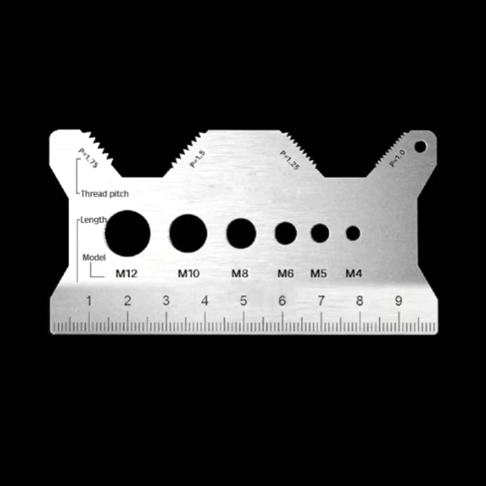 Stainless Steel Screw Pitch Measuring Gauge Double Sided Thread Measuring Tool Easy Read Bolt Thread Pitch Measuring Gauge