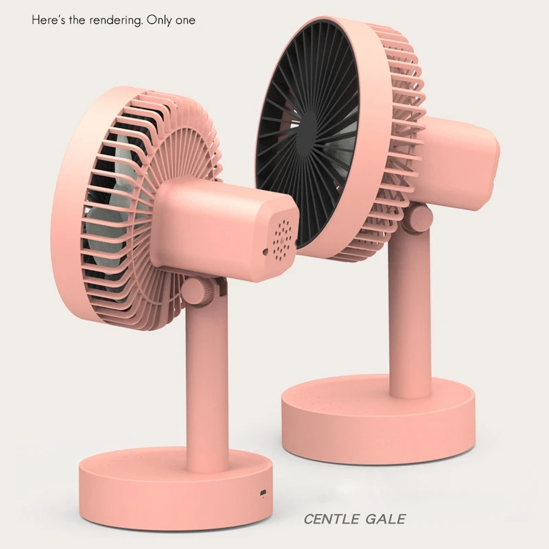 USB Handheld Charging Office Desktop Shaking Head Electric Fan Portable Student Dormitory Brushless Silent Small Fan