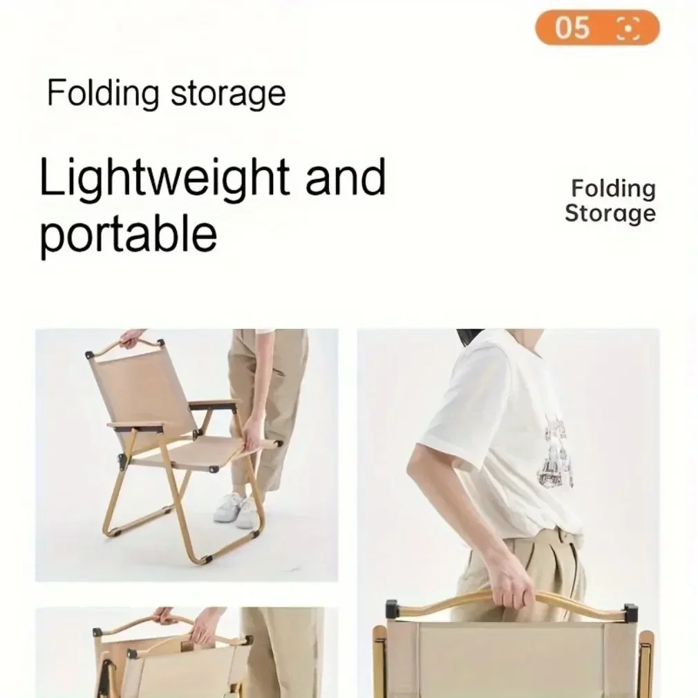 Portable Outdoor Folding Chair Camping Chair Beach Stool Self Driving Travel Leisure Picnic Back Wild Fishing Chair Patio