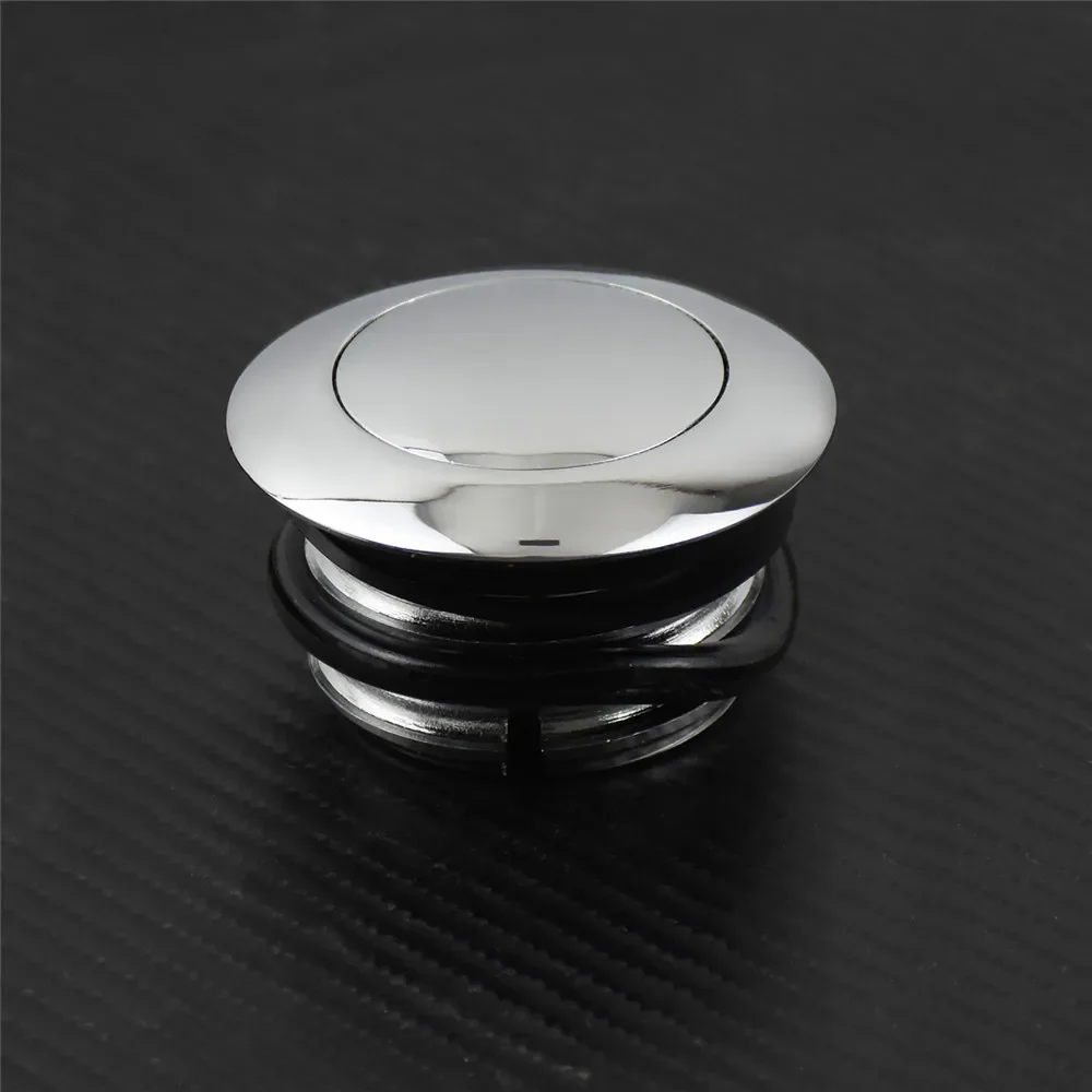 Motorcycle Black/Chrome Pop Up Fuel Tank Cap Right Hand Thread Reservoir Gas Cap For Harley 1982-2010 Dyna Softail Touring XL