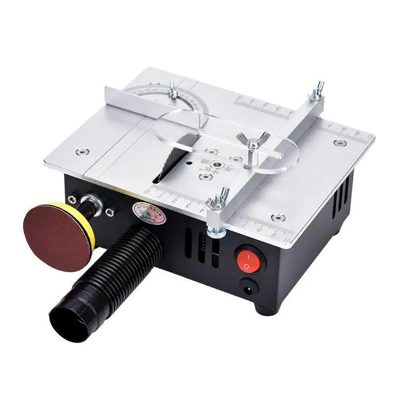 S6 precision lifting micro table saw DIY acrylic PCB aluminum alloy cutting machine mini model small chainsaw