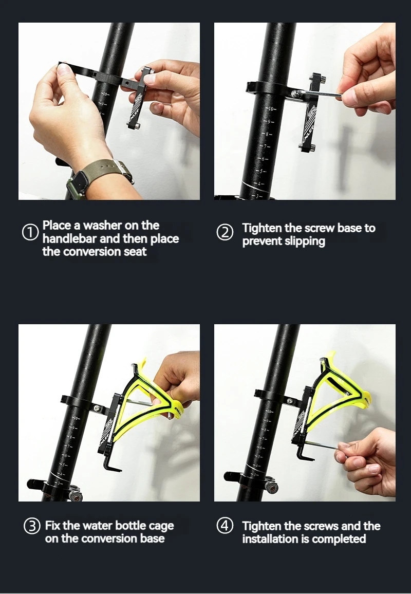 Fahrrad Wasser Flasche Halter Adapter Radfahren Flasche Käfige Rack Adapter Rennrad Halterung Umwandlung Sitz Fahrrad Zubehör – Detail 11