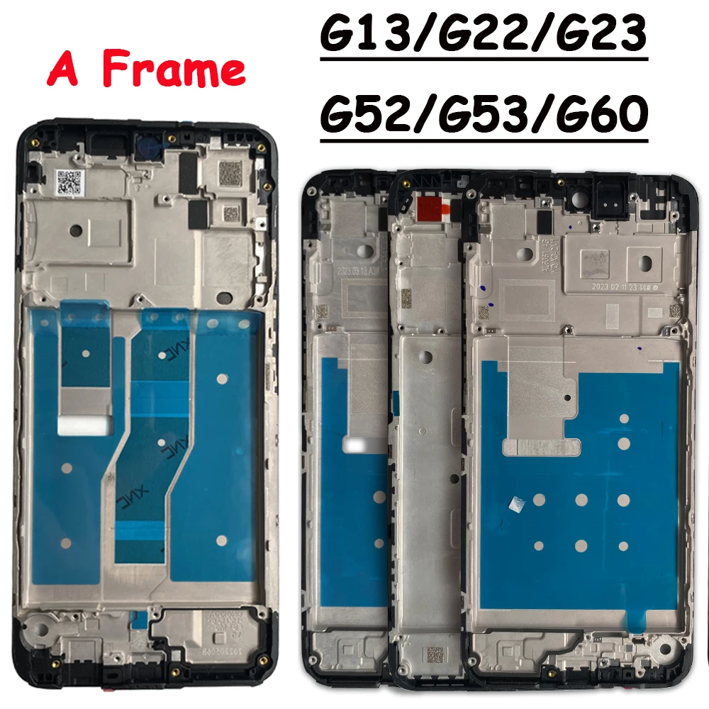 

For Moto G20 G13 G22 G23 G52 G53 G60 G72 G40 Front Housing LCD Frame Shell Screen Bezel Holder Phone Replacement Parts