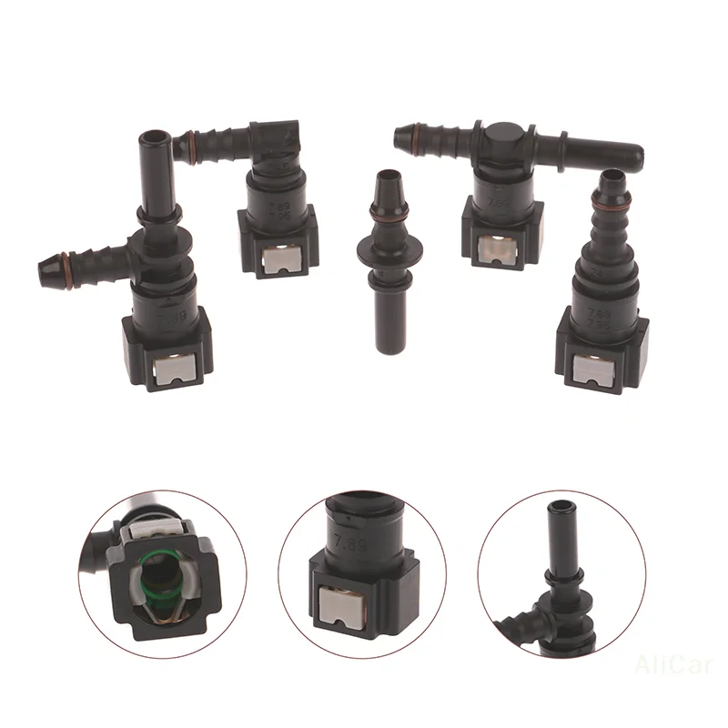 

7.89 ID6 Nylon Fuel Line Coupler - Quick-Release Connector for Car/Motorcycle
