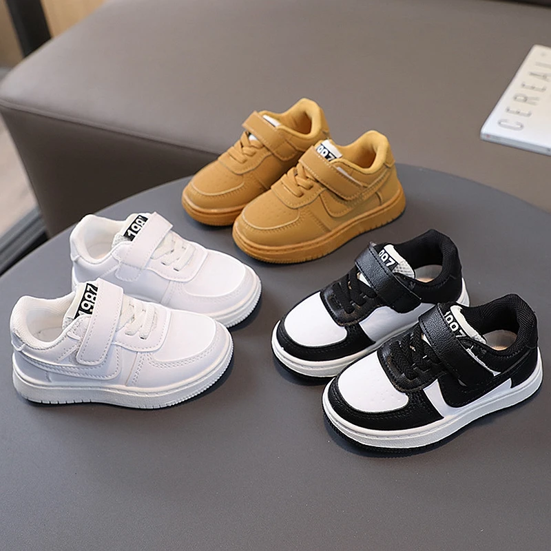 XUANMU Printemps Automne Nouvelles Baskets pour Enfants Garçons Chaussures Basses Décontractées Chaussures pour Femmes Bébé Petites Blanc 1-6 Ans Z0018_voghion.com