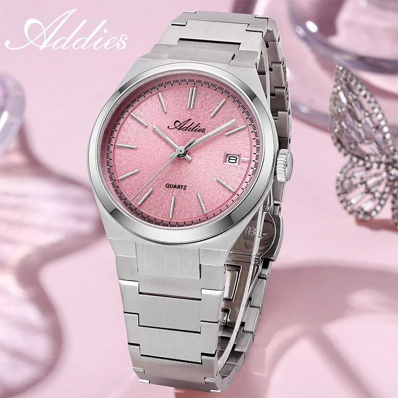 ADDIES Woman Watch AW25910 50M Waterproof Sport BGW9 Luminous Sapphire Business Casual Ladies Wristwatch 316L Stainless Steel