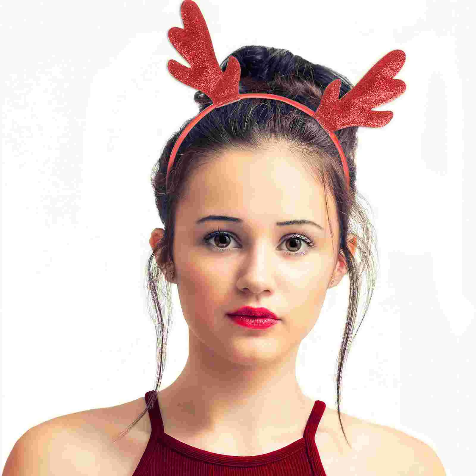 4 Uds. Diadema con astas de Navidad para mujer, aro para el pelo para niña, accesorios de moda para diademas para mujer