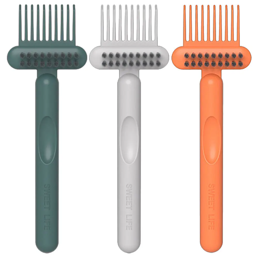 เครื่องมือทำความสะอาดแปรงผม 3 ชิ้น อายุการใช้งานยาวนาน พื้นผิวเรียบเนียน สำหรับใช้ในชีวิตประจำวันและการเดินทาง น้ำยาทำความสะอาดแปรงผม กำจัดขน