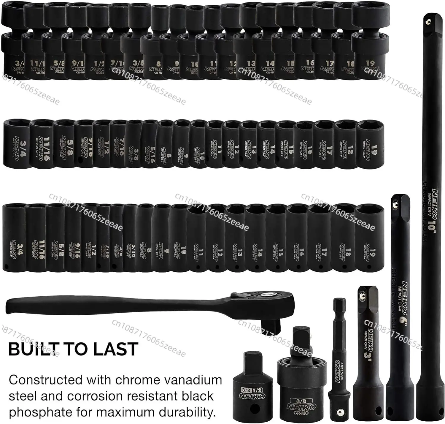 02471A Impact Socket Set, 3/8\