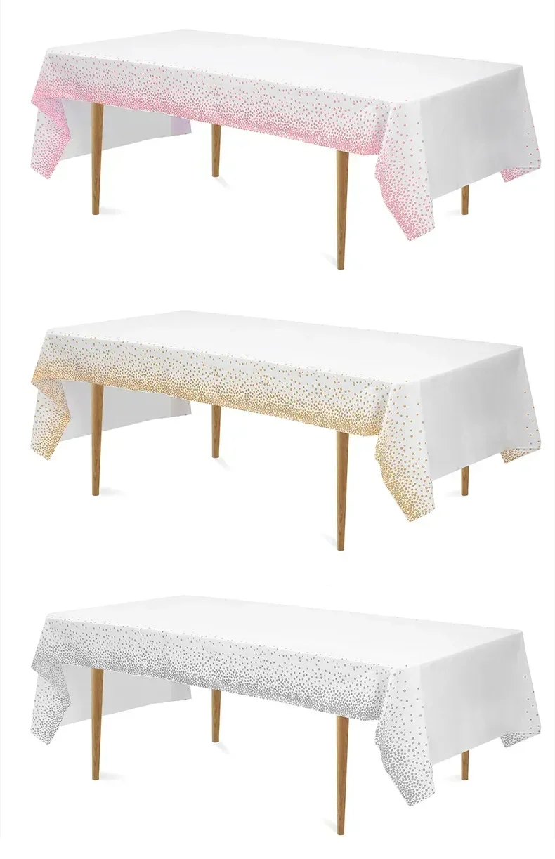 Luxury Gold Starry Sky Tablecloth Beautiful Wedding Birthday Holiday Party Disposable PEVA Decorative GGXZ001-Idan