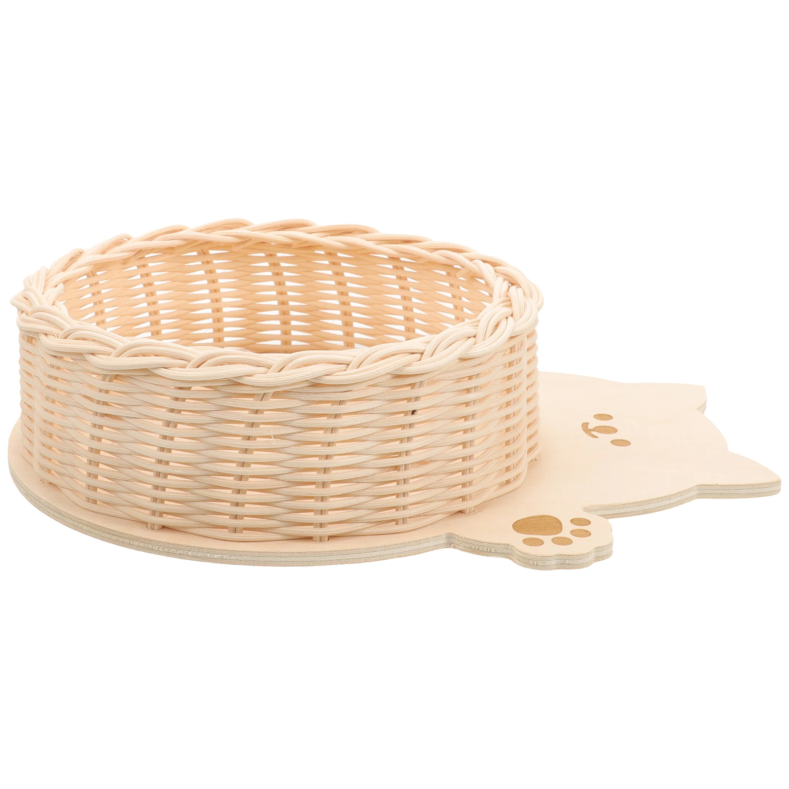 

Cartoon Animal Woven Storage Basket Large Multipurpose Wooden Bread Fruit Snacks Organizer Decorative Tabletop Basket for Home