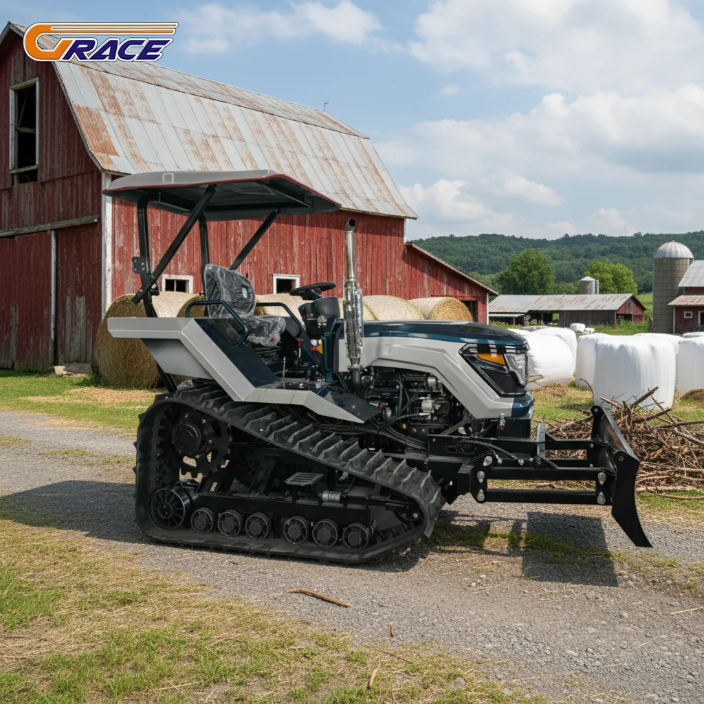 

Grace Factory Outlet Mini Crawler Tractor With Excavator 25HP 35HP Diesel Cultivator Tiller