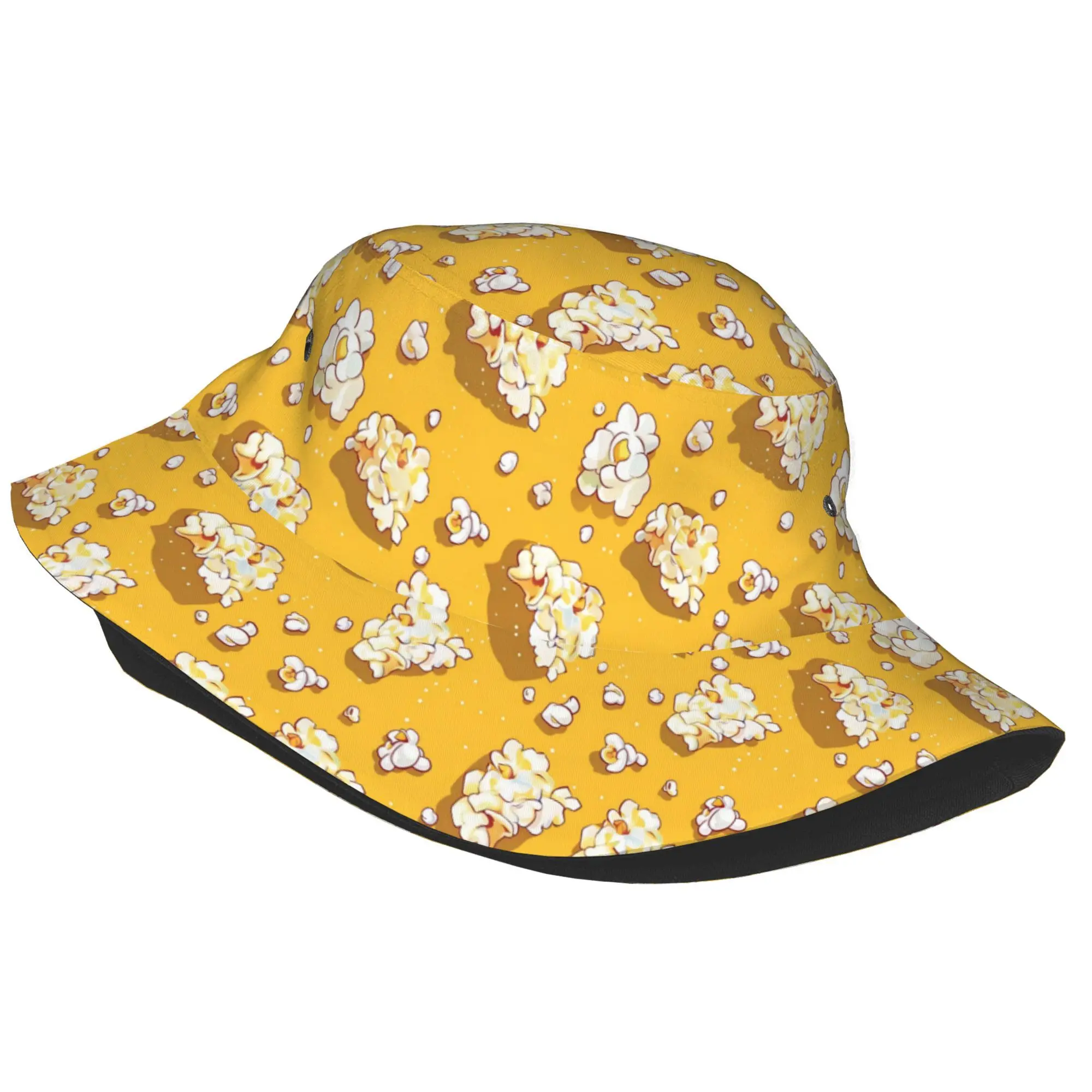 1pc Popcorn Shower Celebration Fully Printed Fisherman Hat Unisex Outdoor Sun Hat Sun Hat Fashionable