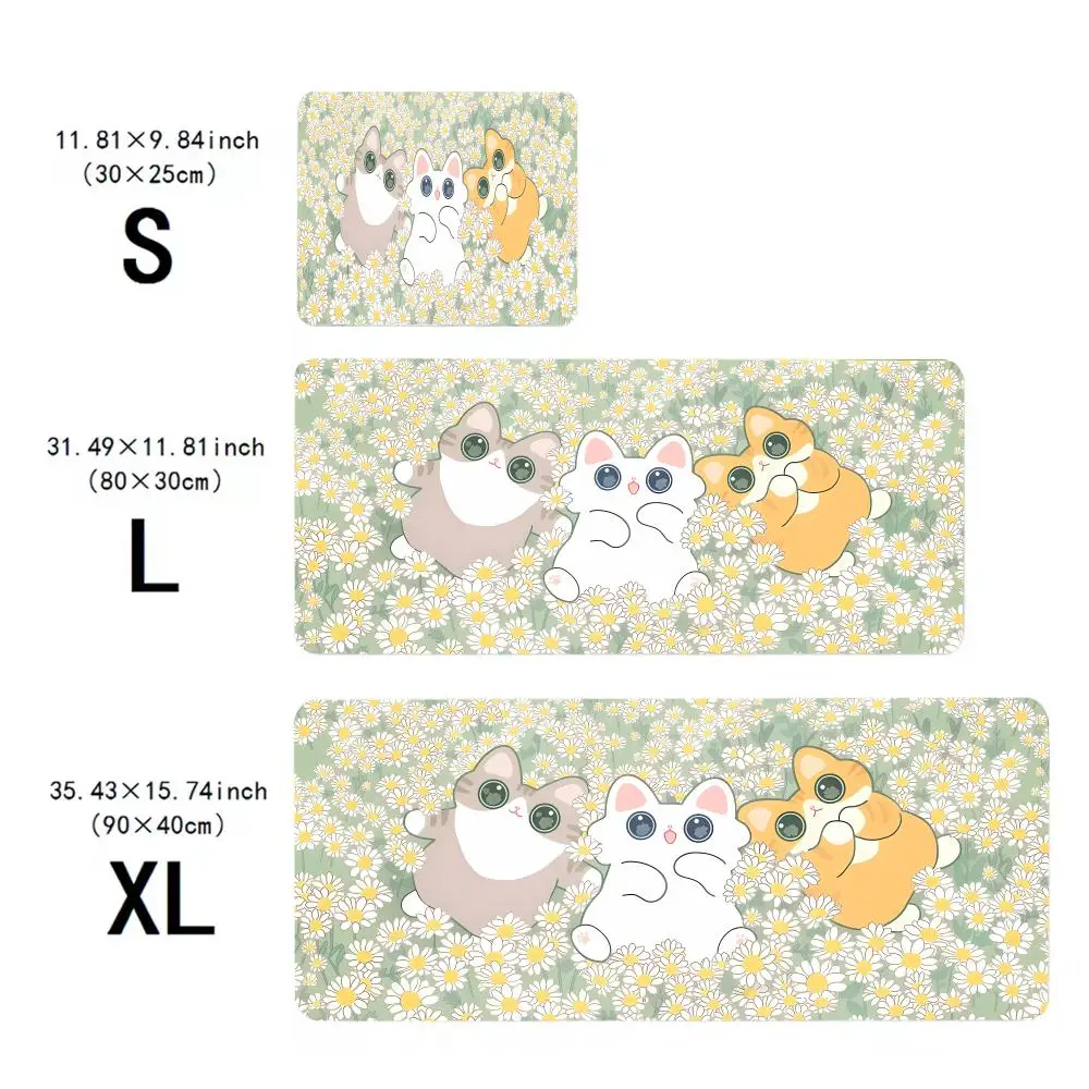 

Flower Field Kitties Mouse Pad Precision gaming mat for control & speed. Optimized for competition & mechanical keyboards