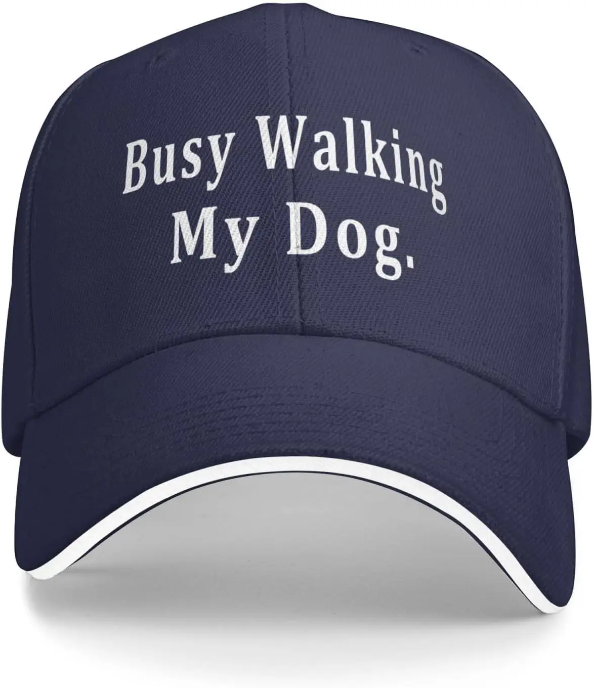 Busy Walking My Dog Baseball Cap Polyester Adjustable Outdoor Casual Hat for Men Women
