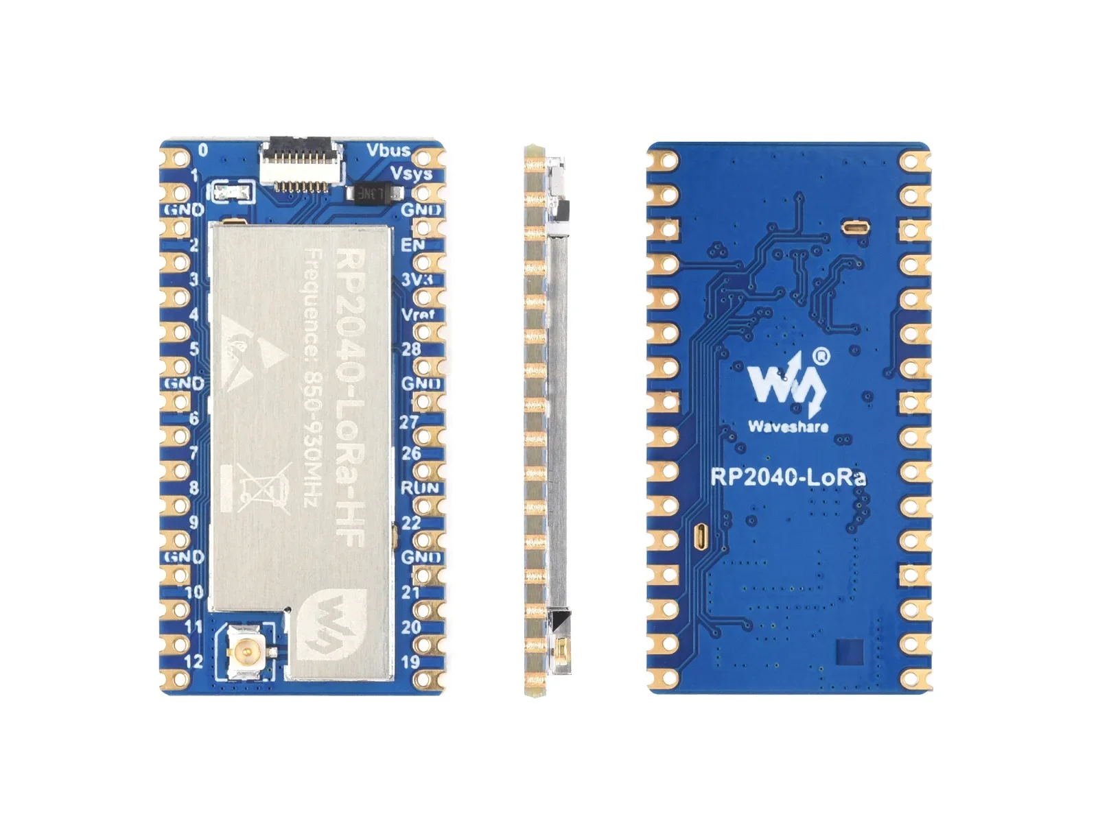 Waveshare RP2040-LoRa Development Board, Integrates SX1262 RF Chip, Long-Range Communication, Options For Frequency Band