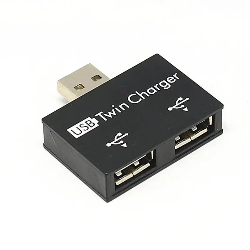 USB 1/2 Charging Data Interface Splitter Dual Port USB Current Extender OTG Head Hub Adapter