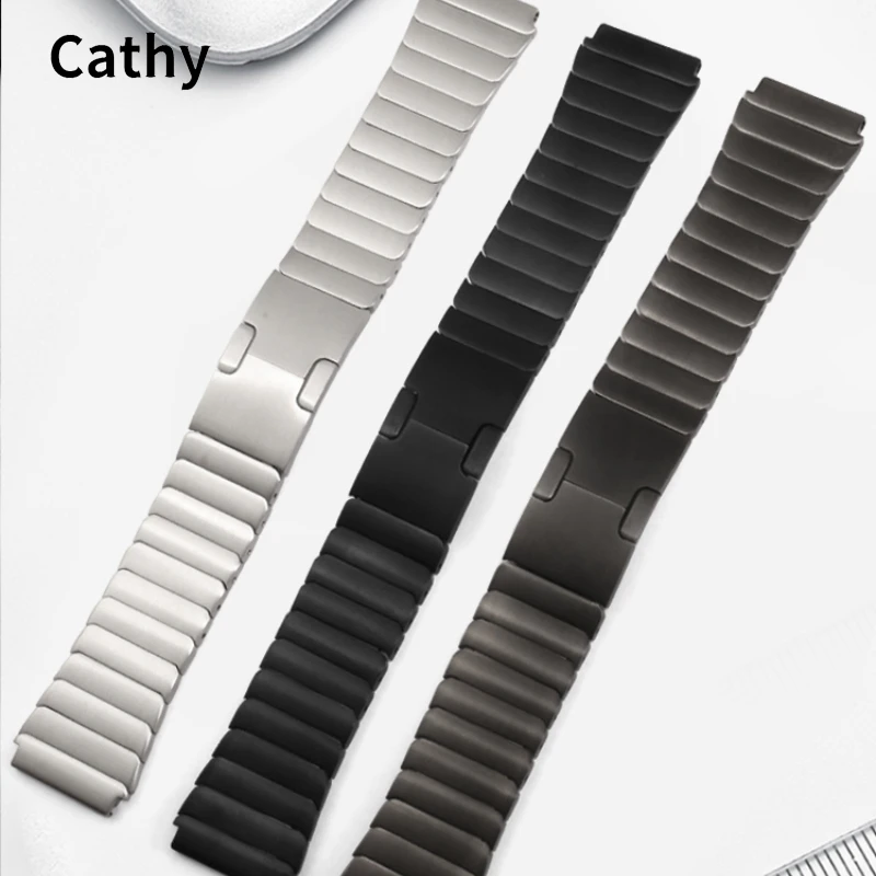 Stainless Steel Watch Strap for Huawei Watch3pro Gt2pro Porsche Titanium Silver Nebula Gray ECG Metal Watchband Accessories 22mm