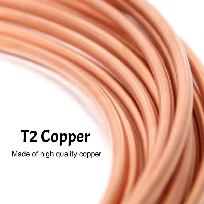 Long 1meter Pure Coppers Wire Pipe Soft Tube ID 1/2/3/4/5/6/7/8/9/10mm OD2/3/4/5/6/8/10/12mm Airs Conditioner Cooling DIY Crafts