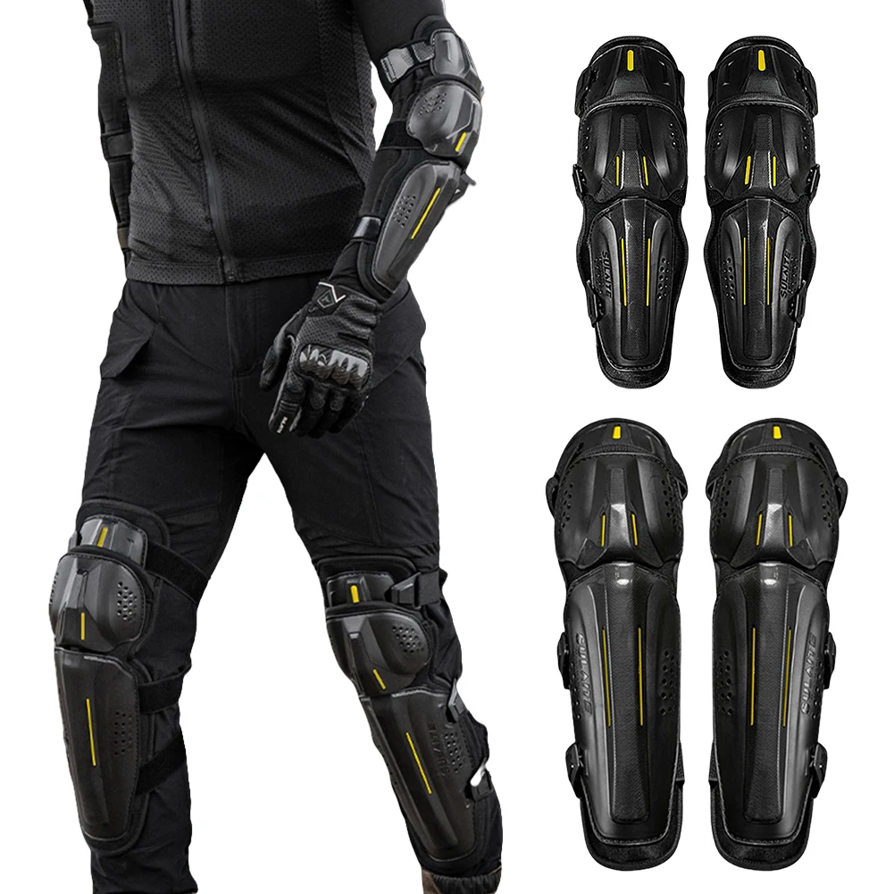 

Knee Cap Pads Elbow Guards Adjustable Motocross Knee Shin Pads Protector Motorcycle Gear Set
