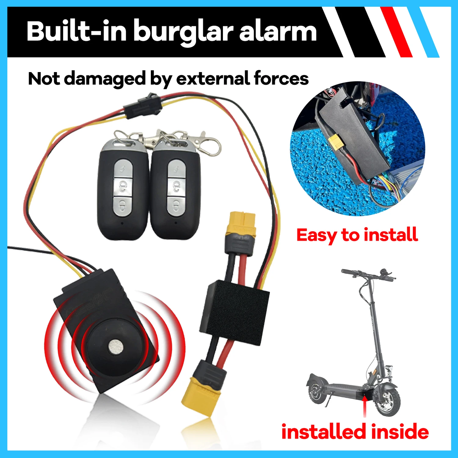 

KUKIIRN M5 PRO Electric Scooter 29-68V Universal Anti-theft Alarm XT60