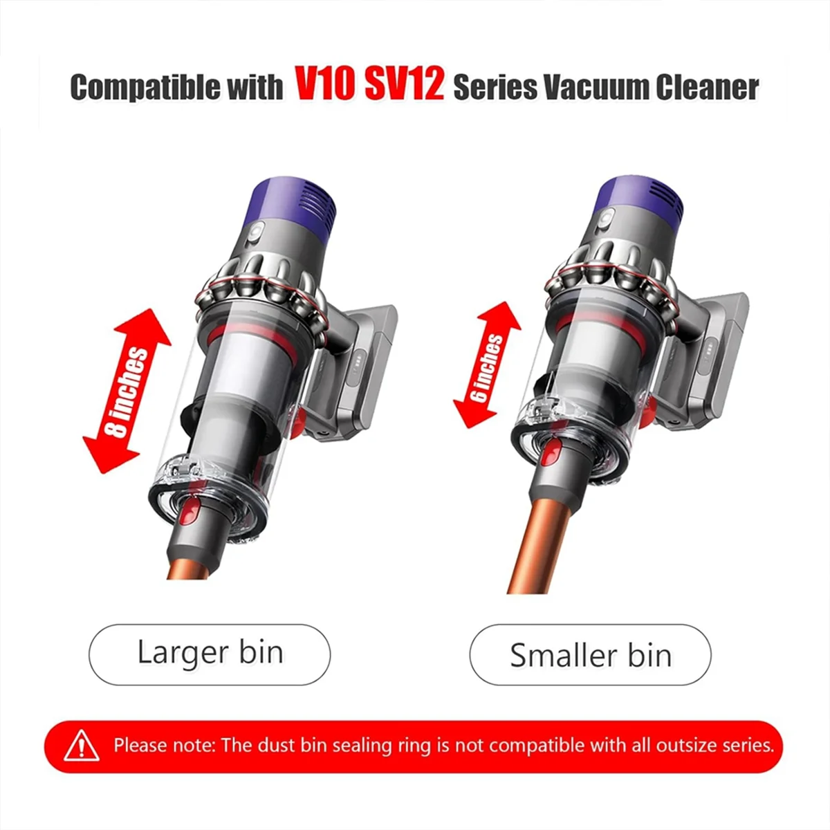 Dust Bin Top Fixed Sealing Ring for V10 SV12 Vacuum Dirt Cup Replacement Parts Canister/Dustbin Seal Accessories