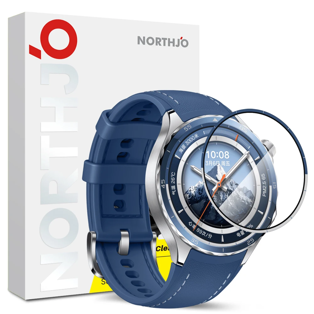 

Для Oppo Watch X2 Защитная пленка для экрана против царапин PMMA HD Watch Film Blue Silver Edge