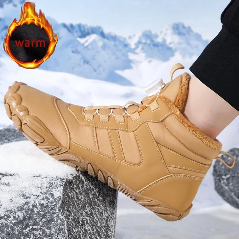

Parent-child Winter Snow Boots Waterproof Warm Cotton Shoes Non-slip Casual Boys Girls Sneakers Warm Fur Lined Cold Weather