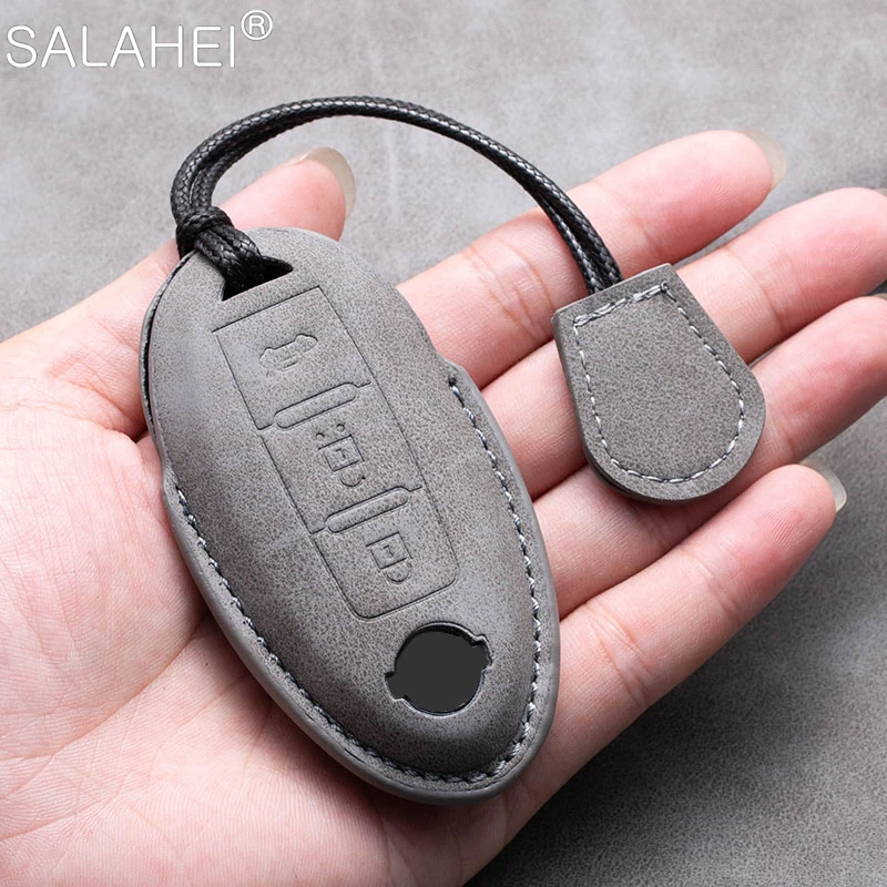 Sheepskin Car Key Case Cover For Nissan Tiida Qashqai J11 J10 Micra Kicks Altima X-Trail Fuga Navara Leaf Note Sentra Murano