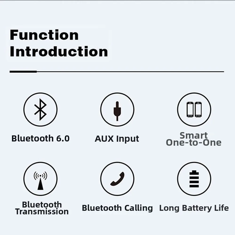 

2 in 1 Wireless Bluetooth 5.4 Receiver Portable 3.5mm AUX Bluetooth Wireless Adapter Microphone Support Dual Mode