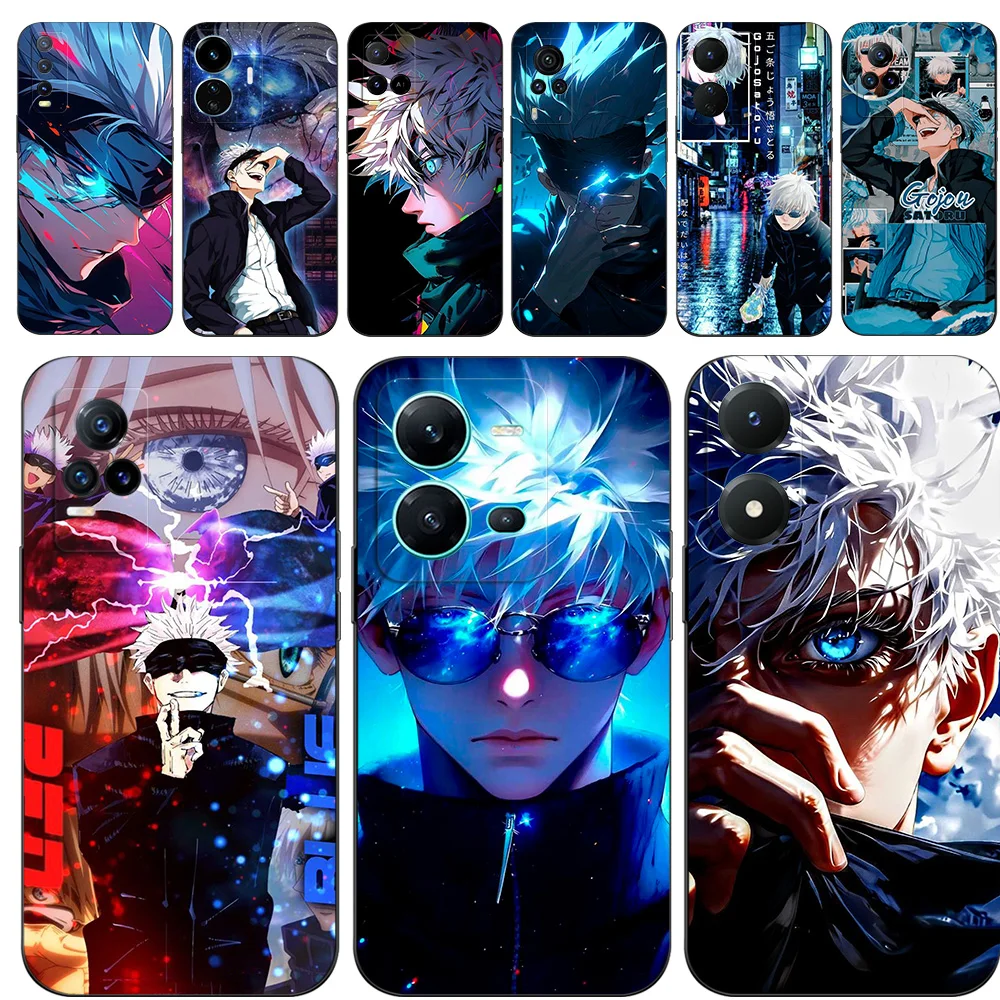 Coque noire TChancelier pour Vivo, Y02A, Y02T, Y02, Y35, Y36, 4G, version russe, Y11, 2023, coque arrière, fantaisie, anime