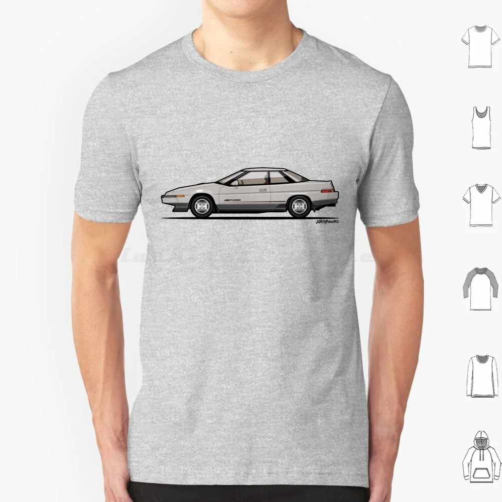 Alcyone xt-turbo vortex prata t camisa tamanho grande 100% algodão carro xt maravilha cunha jdm subie 4wd h6 xt6 turbo 80s retrórdio carro
