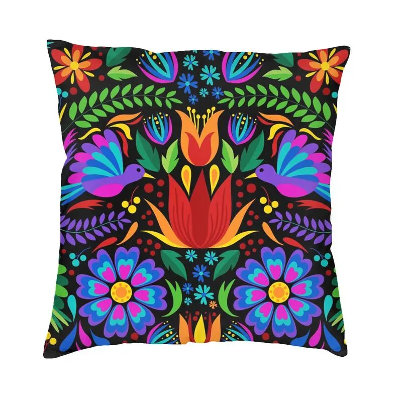Federa per cuscino floreale messicana di lusso decorazione personalizzata quadrata messico Otomi fodera per cuscino 45x45 federa per soggiorno