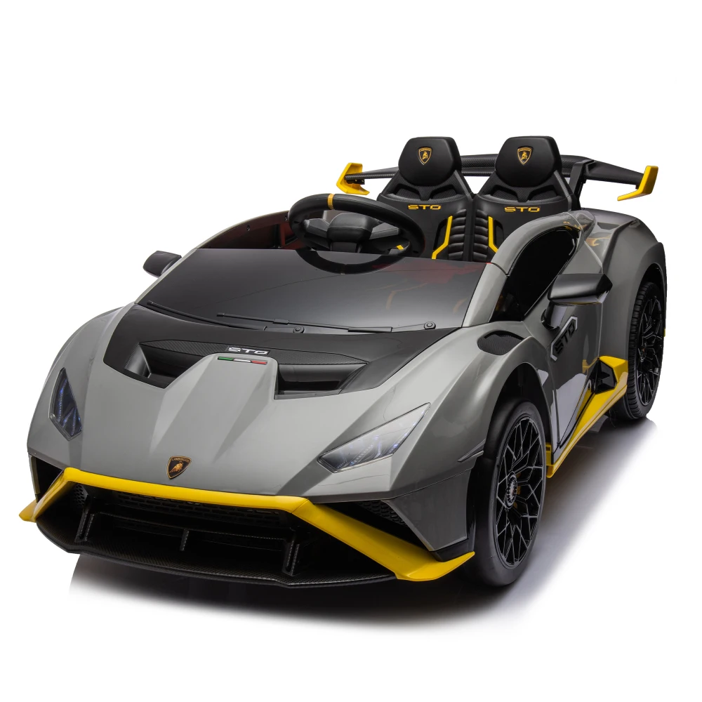 Lamborghini Motoracan Sto-Voiture à dérive électrique pour enfants, 24V, roues avant en mousse, roues avant en mousse, vitesses de 1.86 à 5.59 MPH, 3 à 8 ans, rotation à 360 °