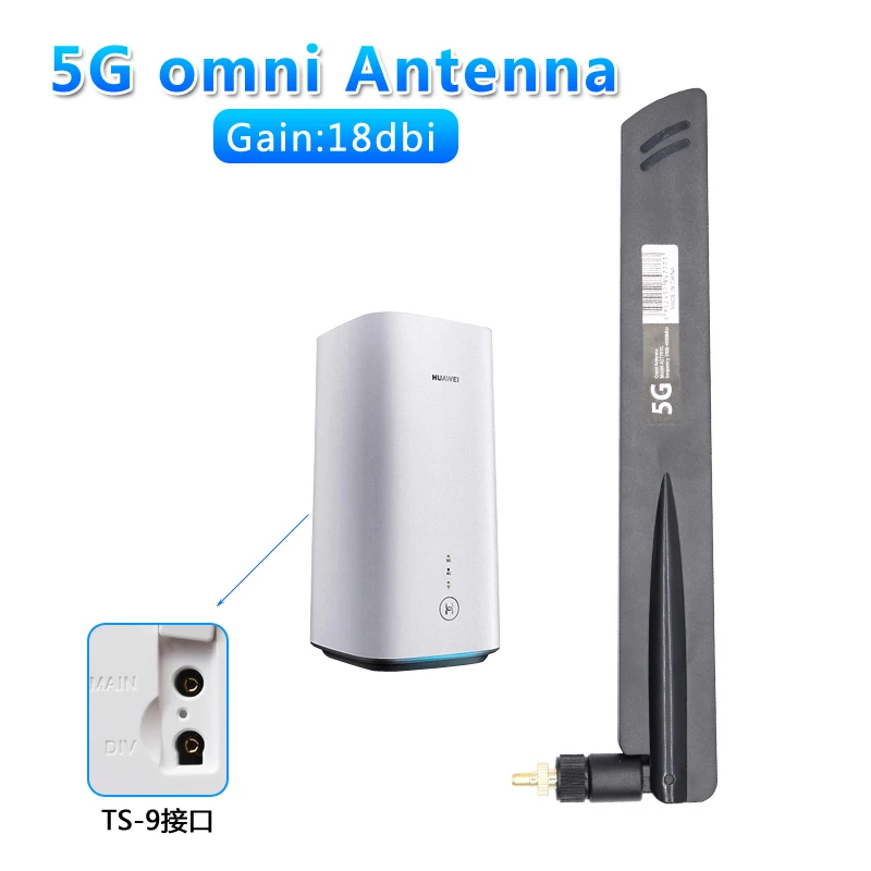 Antena enrutadora de banda completa, enrutador con señal de 600 ~ 6000Mhz, 5G, LTE, 3G, GSM, Omni, wi-fi, antena de látigo aérea con TS9, SMA, Wih, alta ganancia, 15dbi, 1 piezas