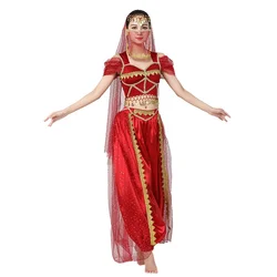 Women's Exotic Belly Dance Costumes Set  Sexy Charming 4 Pcs Noble Princess Cosplay Stage Performance Dancewear