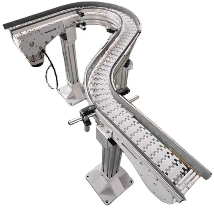 Hot Sale Flexible Chain Conveyor Modular Plastic Belt Top Chain Conveyor for Beverage Manufacture Pom Plastic Conveyor System
