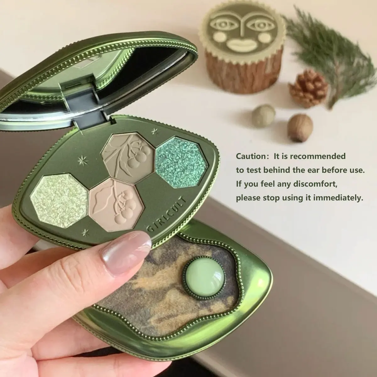 لوحة ظلال عيون Girlcult Hallucination 60 Dongchong، نسيج مسحوق الهلوسة، تصبغ ناعم المطحون، مزج الأبعاد