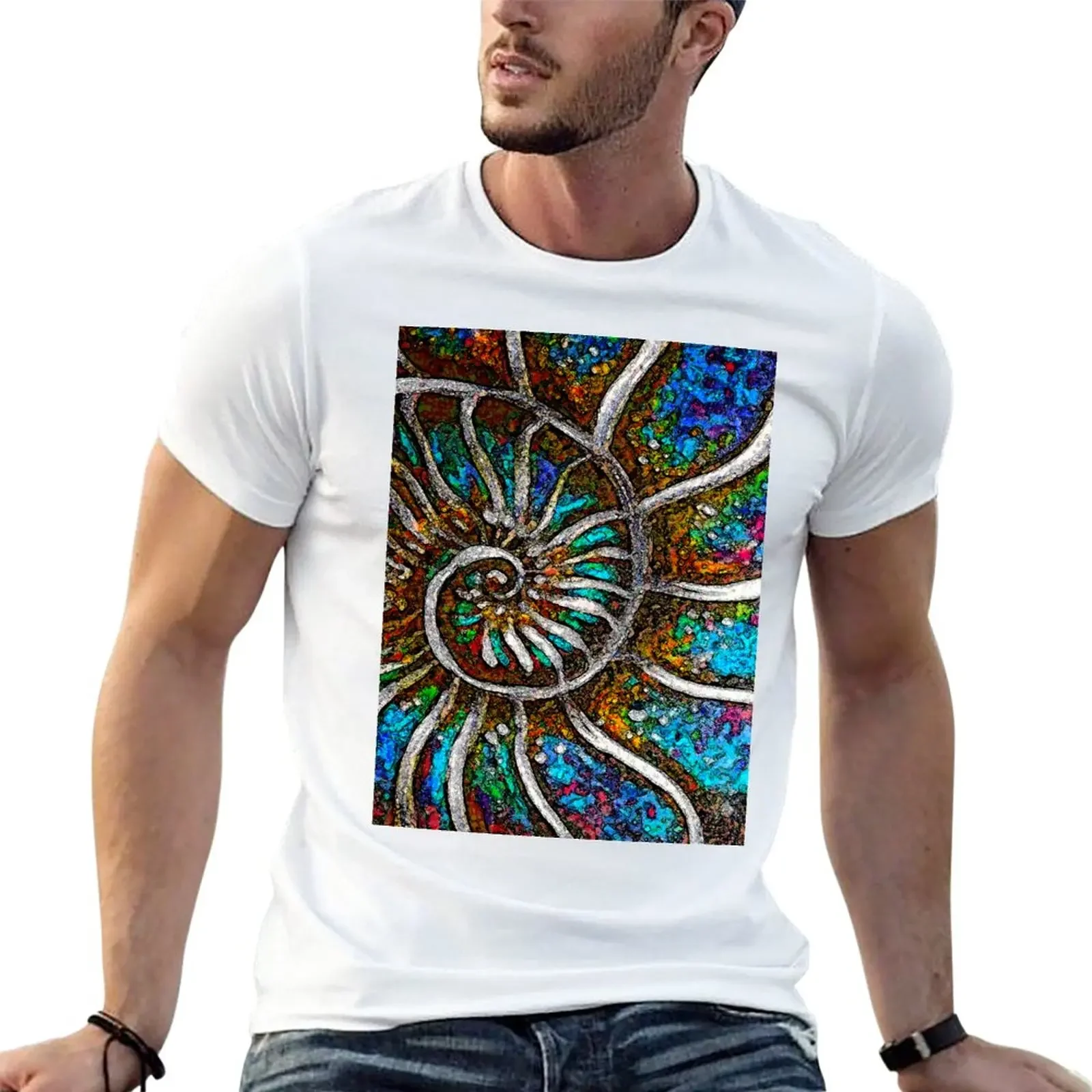 New Ammonite Macro T-Shirt graphics t shirt summer tops custom t shirts mens t shirts casual stylish