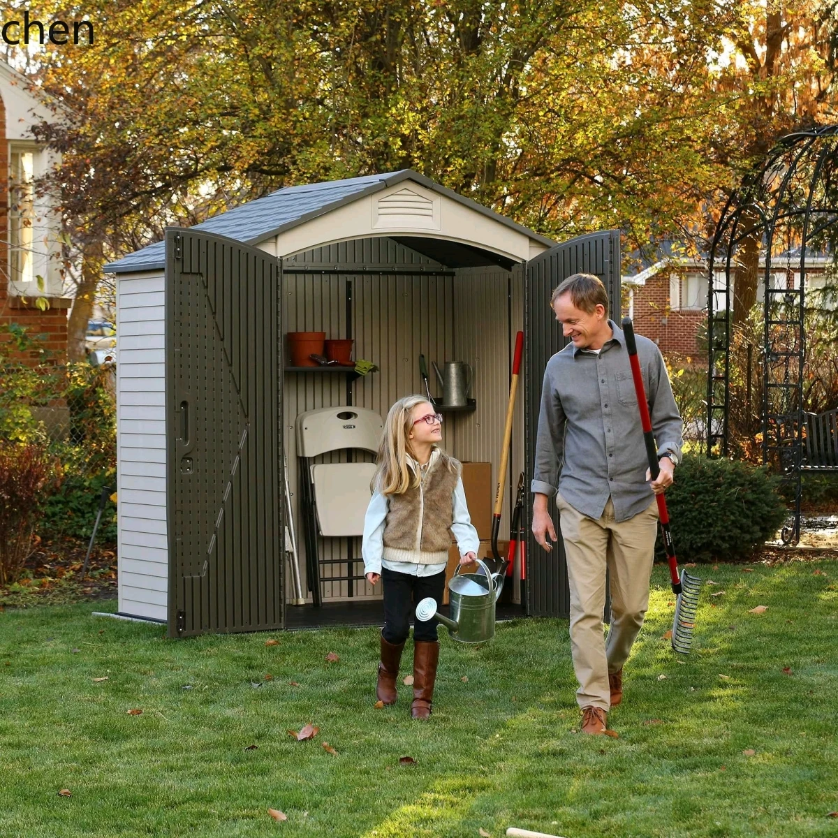 CZ  Courtyard Outdoor Storage Shed Miscellaneous Storage House Garden Room Outdoor Tool Room Villa Bicycle Cabinet