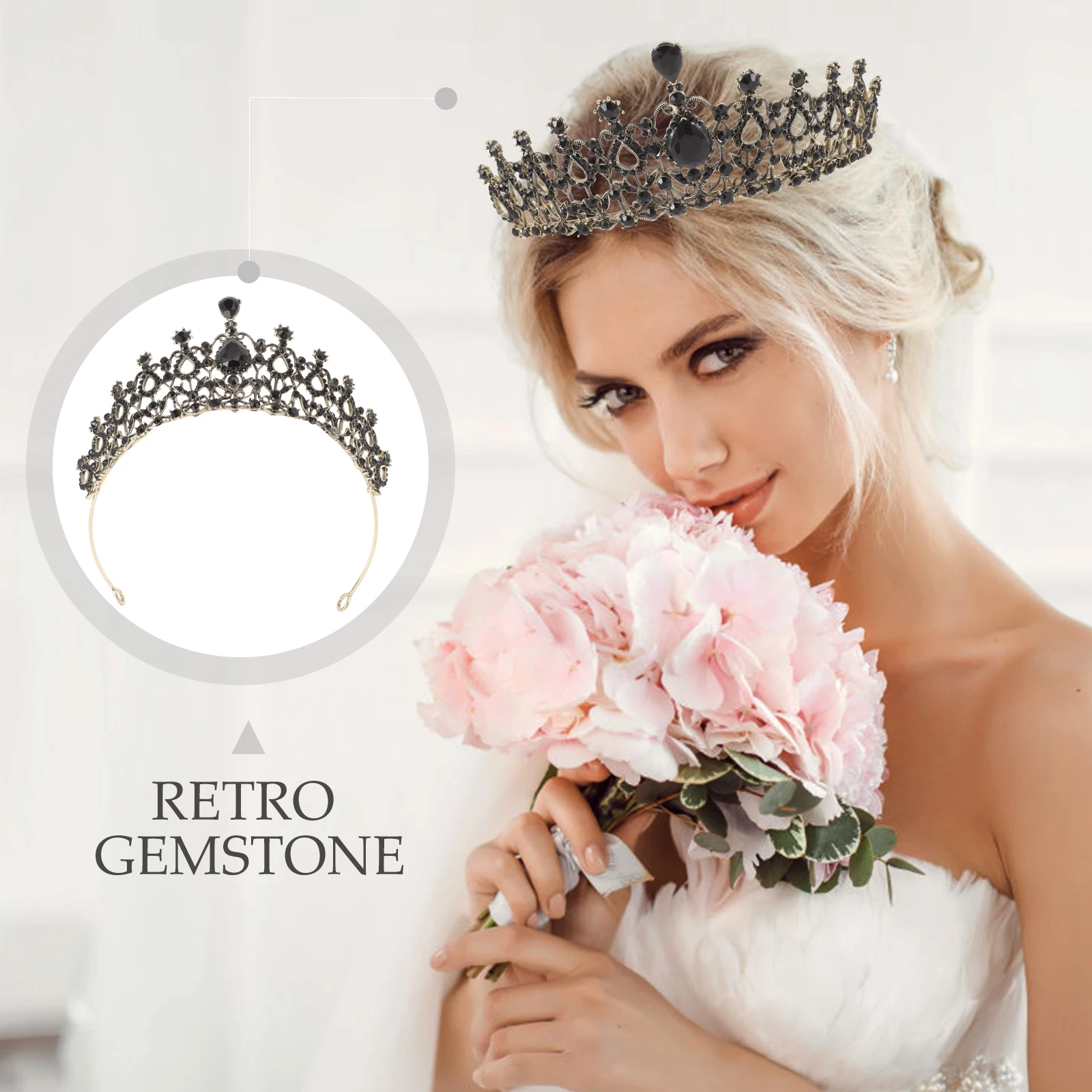 

Baroque Crown Bridal Elegant Princess Alloy Hair Decor Wedding Accessories Photo PropsVintage Retro Hairstyle Tool