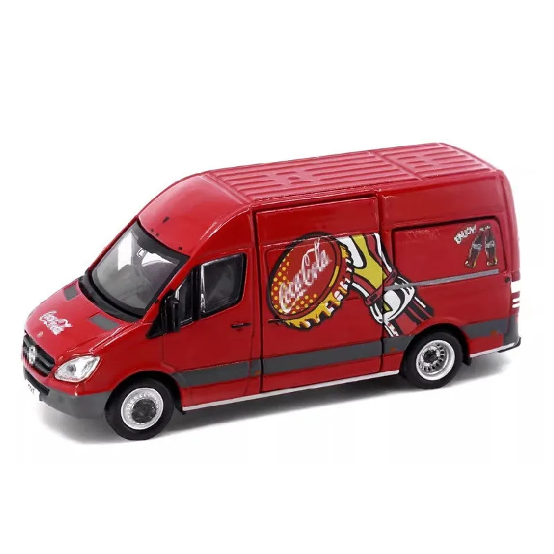 Tiny 1:76 Ben-chi Sprinter Co-ke Red Alloy Simulation Model Car