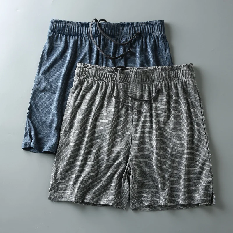 

Men's Spor Casual orts Breathable Qui Dry Fitn Elastic Summer orts mid Waist Straight Leg Five-Quarter Length