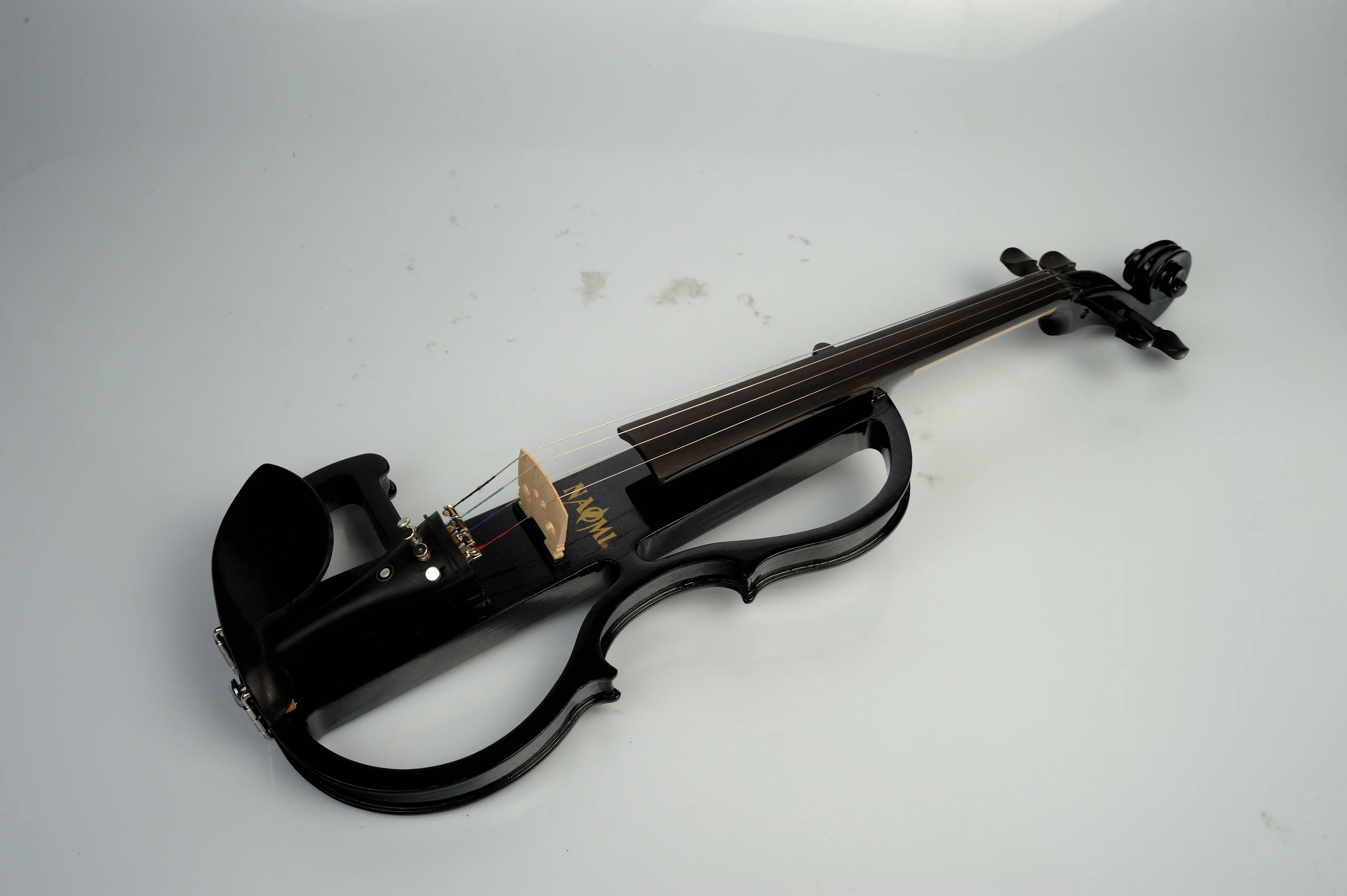 

NAOMI Violin Solid Wood Body Electric Violin Ebony Fingerboard +Tuning Pegs +Tailpiece w/ Paris Eye Inlay+ Chin Rest