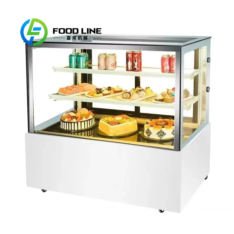 Commercial Cake Showcase Closed Loop Compressor Like Glass Bakery Display Cooler Delivers Stable Long Hour Continuous Cooling